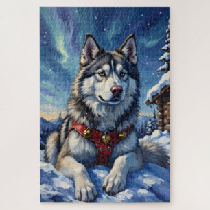 Alaskan Malamute Nordpol Winter Weihnachten