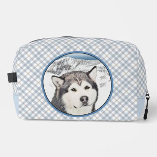 Alaskan Malamute Painting Mal Mally Sled Dog Art Waschbeutel