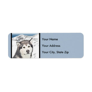 Alaskan Malamute Painting - Niedliche Original Dog