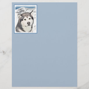 Alaskan Malamute Painting - Niedliche Original Dog