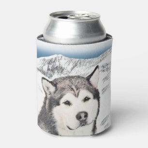 Alaskan Malamute Painting - Niedliche Original Dog Dosenkühler