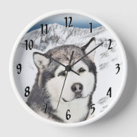Alaskan Malamute Painting - Niedliche Original Dog