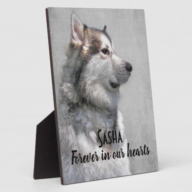 Alaskan Malamute Pet Loss Fotoplatte (Seite)