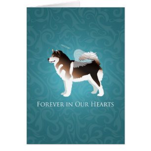 Alaskan Malamute Pet Loss Sympathy Card