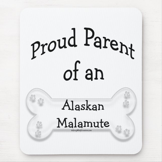 Alaskan Malamute Proud Mousepad (Vorne)