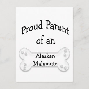 Alaskan Malamute Proud Postkarte