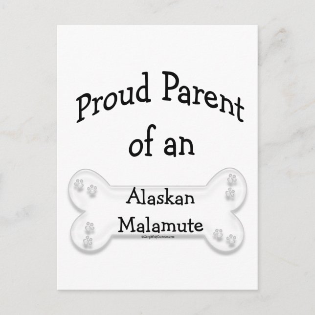 Alaskan Malamute Proud Postkarte (Vorderseite)