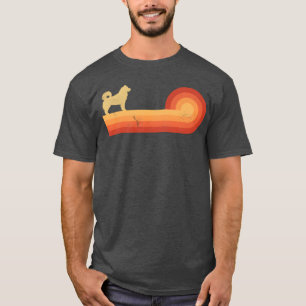 Alaskan Malamute Retro Vintage Sonnenuntergang 60e T-Shirt