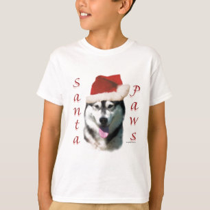 Alaskan Malamute Santa Paws T-Shirt