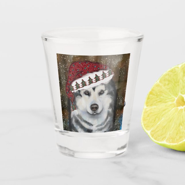 Alaskan Malamute Schnapsglas (Vorderseite)