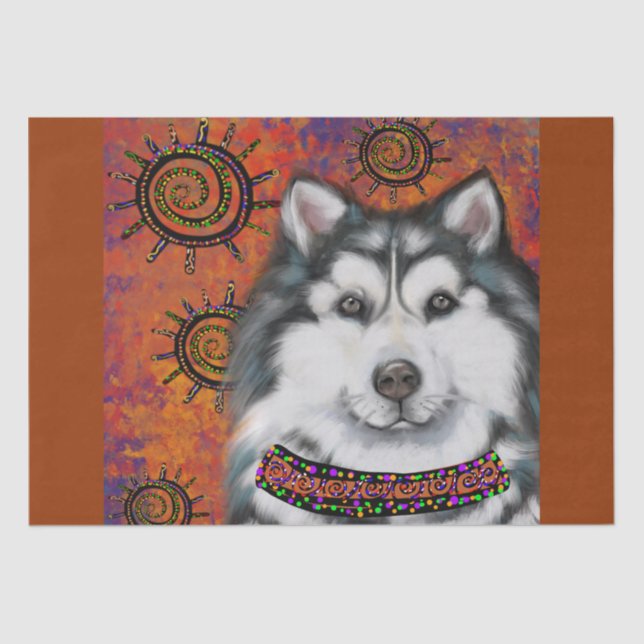 ALASKAN MALAMUTE SEIDENPAPIER (Vorderseite)