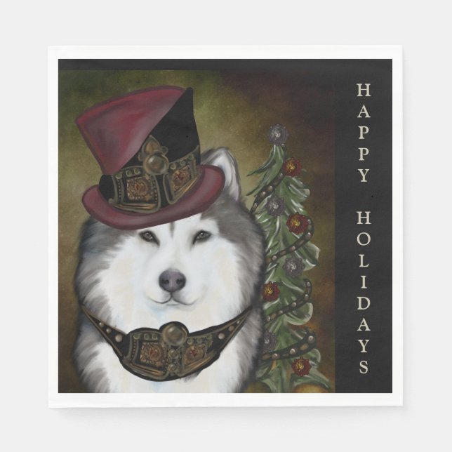 Alaskan Malamute Serviette (Vorderseite)