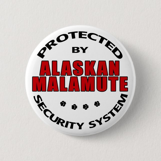 Alaskan Malamute Sicherheit Button (Vorderseite)