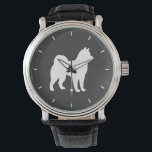 Alaskan Malamute Silhouette Armbanduhr<br><div class="desc"></div>