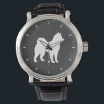 Alaskan Malamute Silhouette Armbanduhr<br><div class="desc"></div>