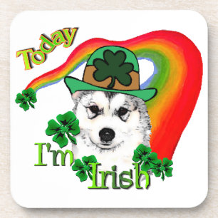 Alaskan Malamute St. Patrick's Day Untersetzer