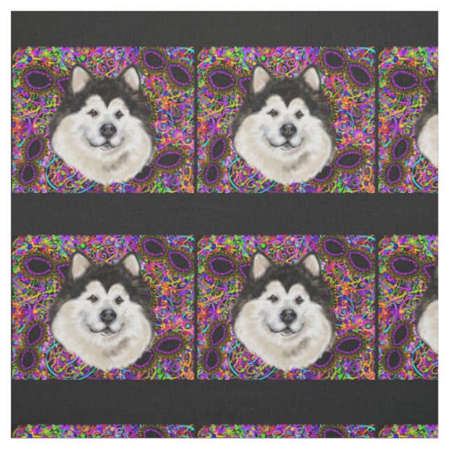 Alaskan Malamute Stoff (Muster)