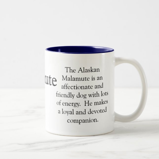 Alaskan Malamute Tasse Trivia (Rechts)