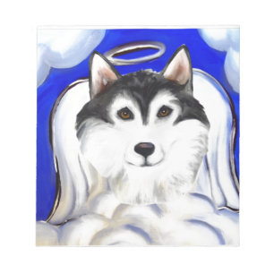 ALASKAN MALAMUTE TIERENGEL NOTIZBLOCK