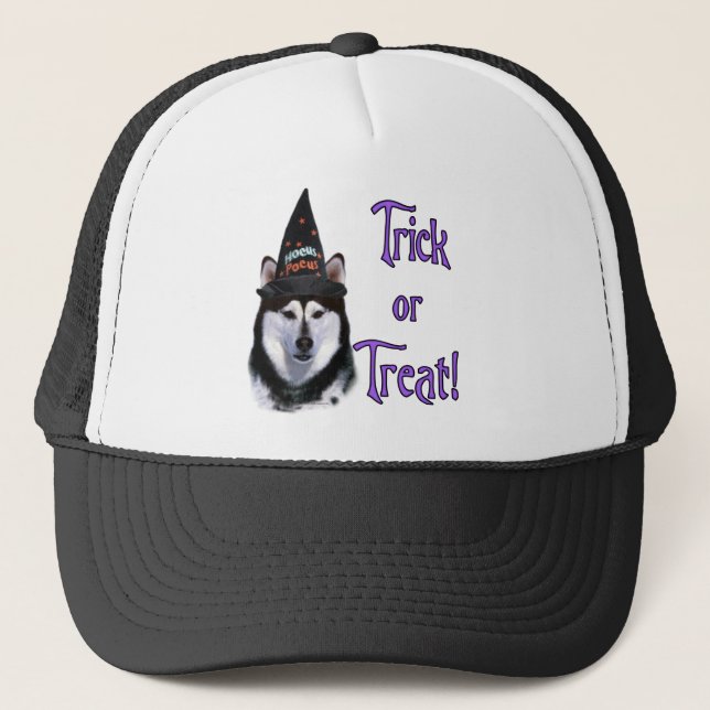 Alaskan Malamute Trick Truckerkappe (Vorderseite)