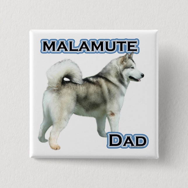 Alaskan Malamute Vater 4 - Schaltfläche Button (Vorderseite)