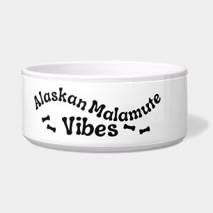 Alaskan Malamute Vibes Keramik-Hundefutter-Schale Napf