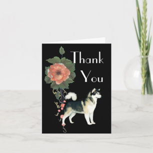 Alaskan Malamute Vielen Dank Notecard Dankeskarte