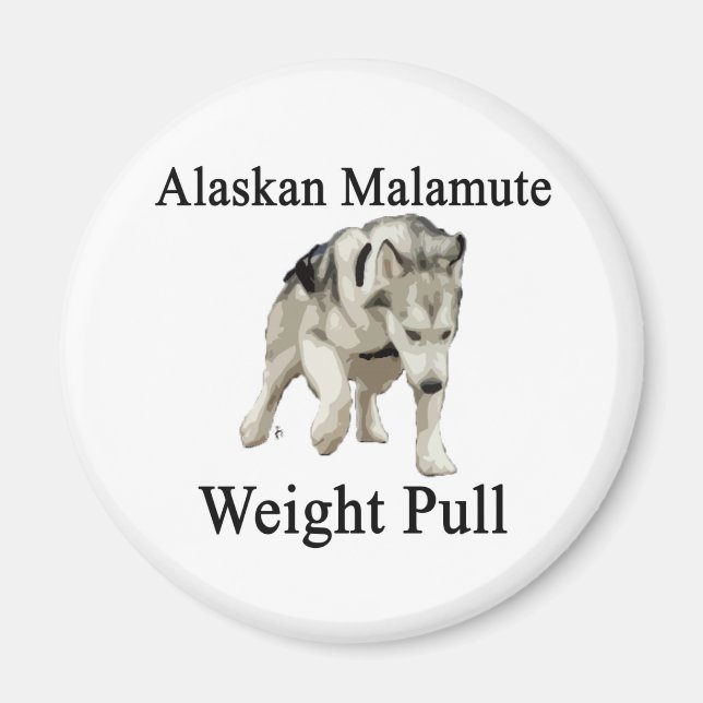 Alaskan Malamute Weight Pull Magnet (Vorne)