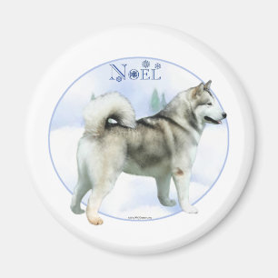 Alaskan Malamute Weihnachten - Magnet