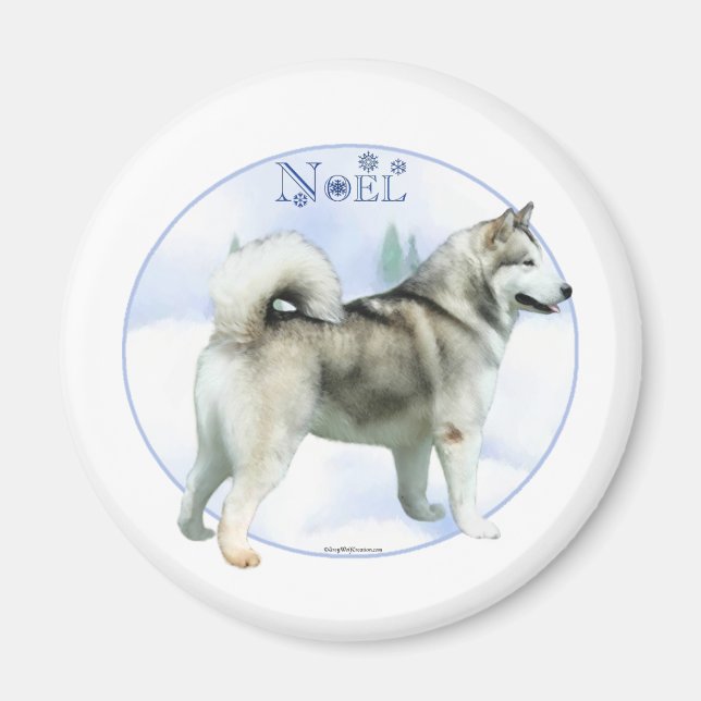 Alaskan Malamute Weihnachten - Magnet (Vorne)