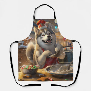 Alaskan Malamute Weihnachtsbäckerei: Festliches We Schürze