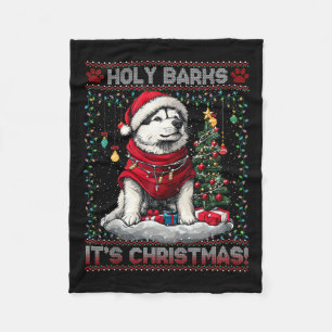 Alaskan Malamute Weihnachtsbaumdekorationen Dog Lo Fleecedecke