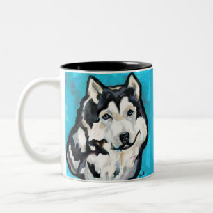 Alaskan Malamute Zweifarbige Tasse