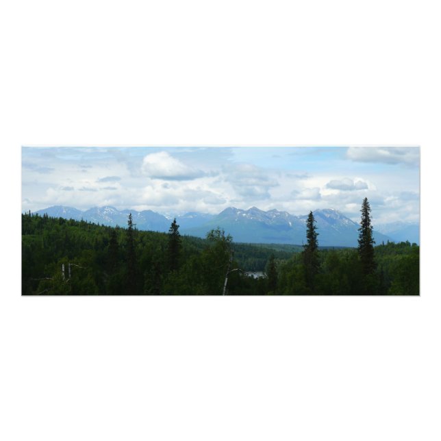 Alaskan Mountain Range Panorama Fotografie (Vorne)