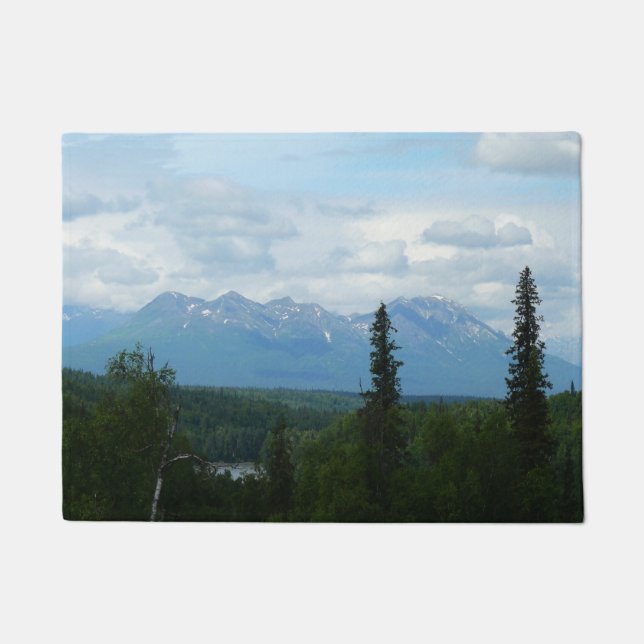 Alaskan Mountain Range Panorama Fotografie Fußmatte (Vorderseite)