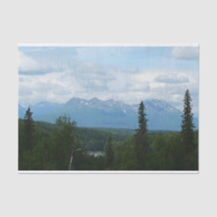 Alaskan Mountain Range Panorama Fotografie Seidenpapier