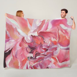 Alaskan Peonies Fleece Blanket