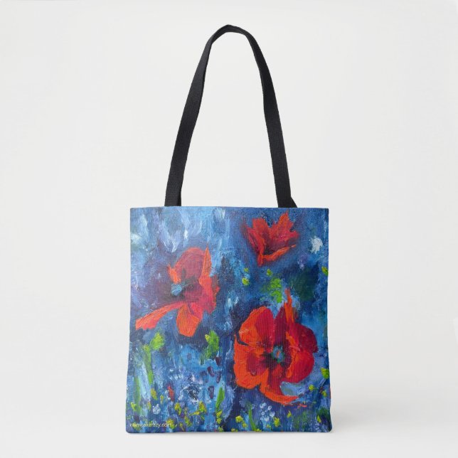 Alaskan Poppies Garden Tote Bag Tasche (Vorderseite)