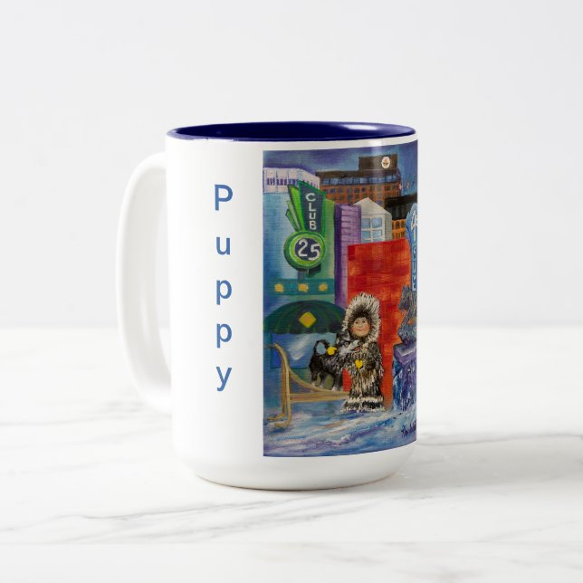 Alaskan Puppy Dreams à l'hôtel Capitaine Cook Mug (Devant gauche)