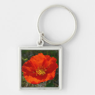 Alaskan Red Poppy Colorful Blume Schlüsselanhänger