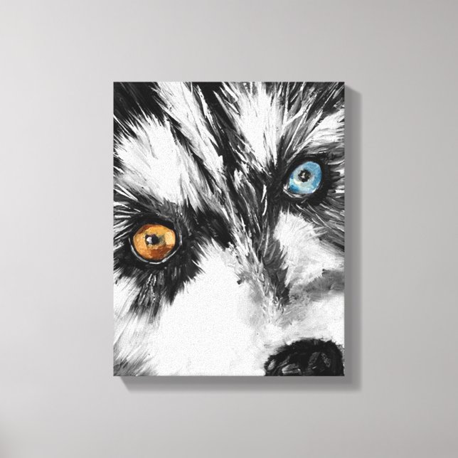 Alaskan Sled Dog_Lasse Run Stretched Canvas Print Leinwanddruck (Vorderseite)