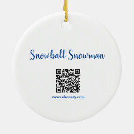 Alaskan Snowball Snowman ornement céramique