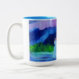 Alaskan Snowman Mug à café à deux tons 15oz