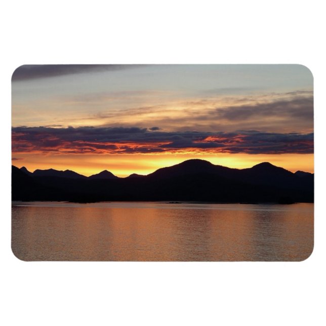 Alaskan Sunset I Beautiful Alaska Fotografie Magnet (Horizontal)
