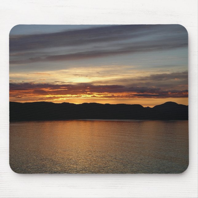 Alaskan Sunset II Schöne Alaska Fotografie Mousepad (Vorne)