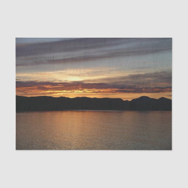 Alaskan Sunset II Schöne Alaska Fotografie Seidenpapier (Vorderseite)