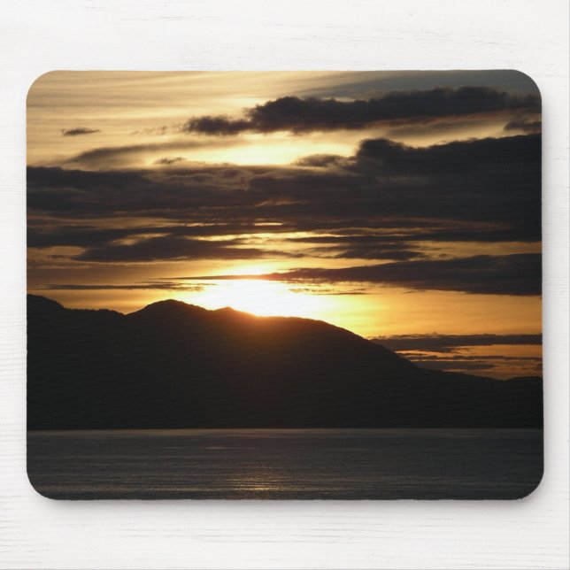 Alaskan Sunset III Schöne Alaska Fotografie Mousepad (Vorne)