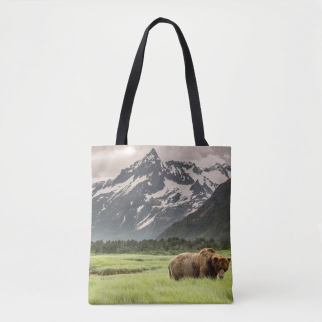 Alaskan Ufer, Grizzlybär Tasche (Vorderseite)