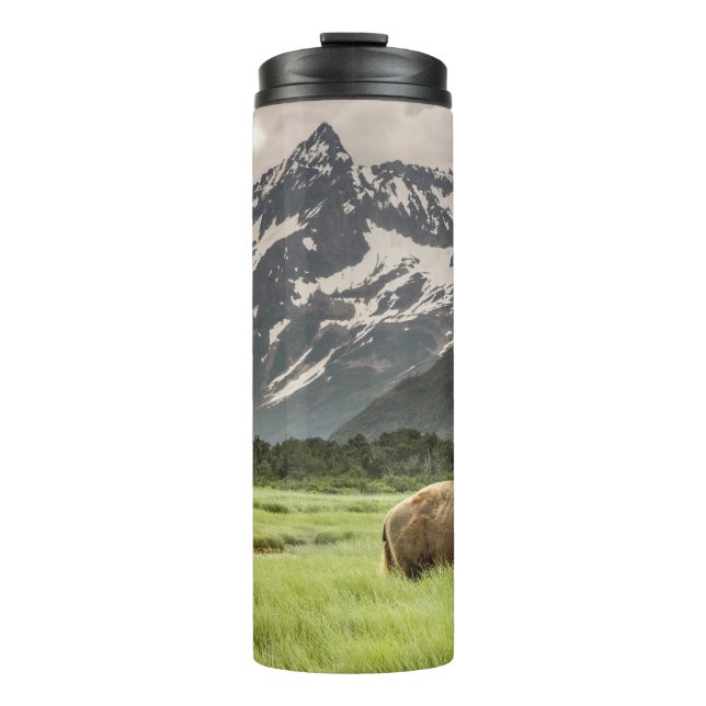 Alaskan Ufer, Grizzlybär Thermosbecher (Vorderseite)
