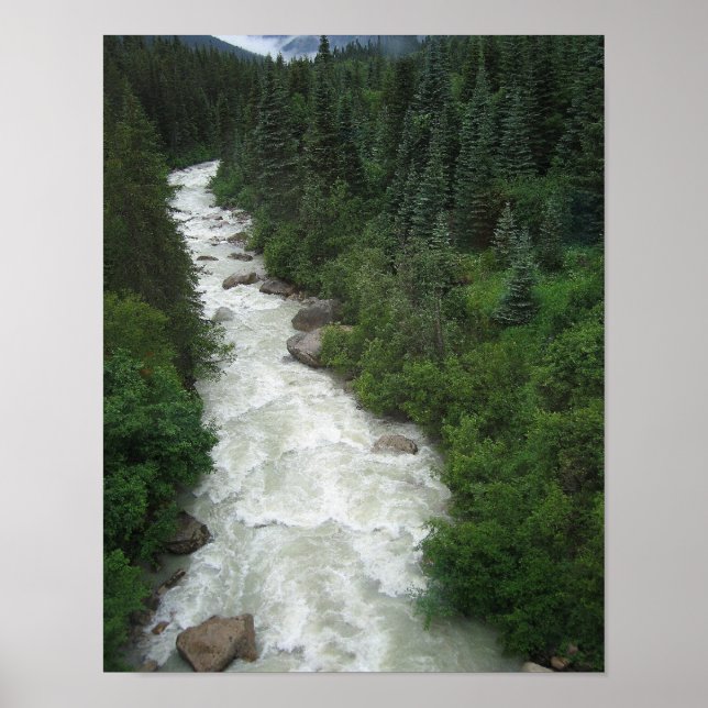 Alaskan Waterfall 11x14 Photographic Print Poster (Vorne)